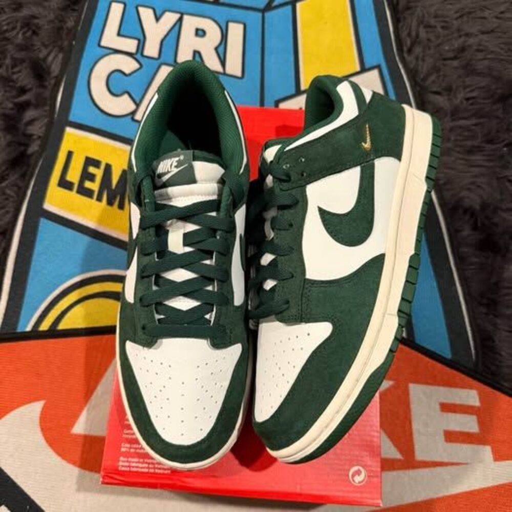 Nike Dunk Low Gorge Green Gold Mini Swoosh Size 10W